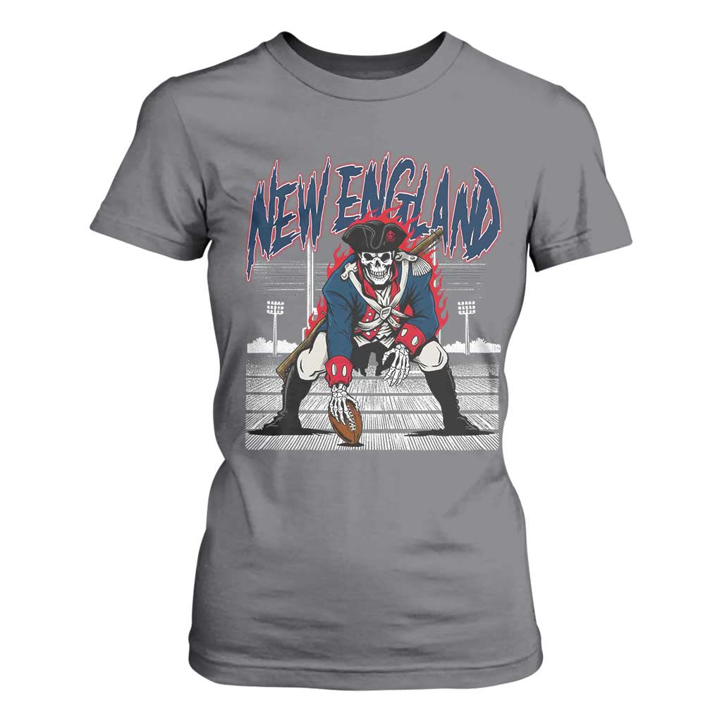 Gothic Skeleton T Shirt For Women NE Football Lover Gift TS12 Charcoal Print Your Wear