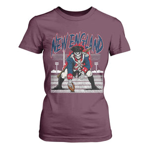 Gothic Skeleton T Shirt For Women NE Football Lover Gift TS12 Maroon Print Your Wear