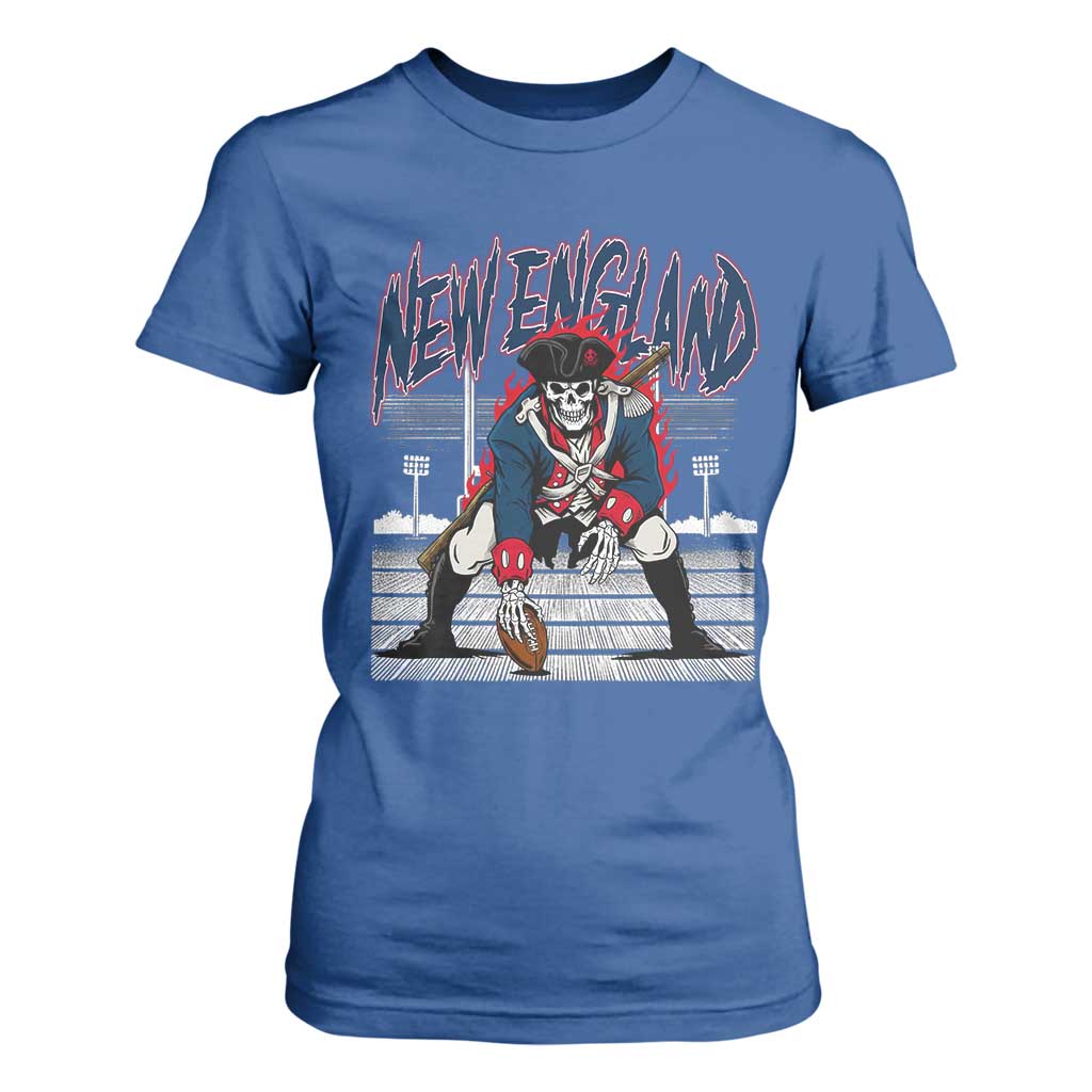 Gothic Skeleton T Shirt For Women NE Football Lover Gift TS12 Royal Blue Print Your Wear