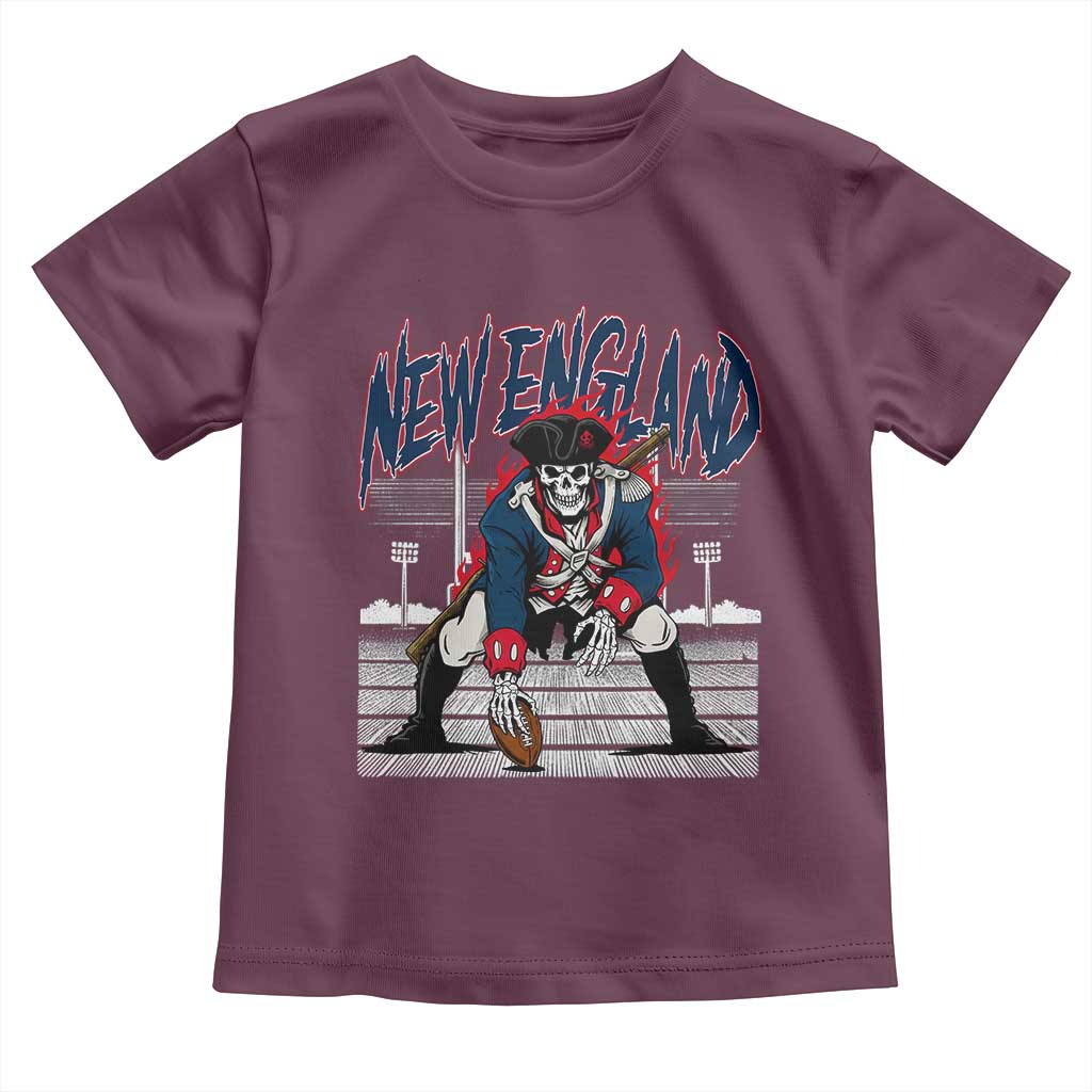 Gothic Skeleton Toddler T Shirt NE Football Lover Gift TS12 Maroon Print Your Wear