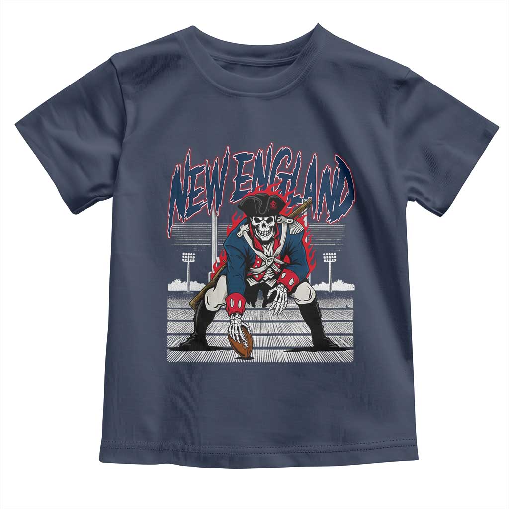 Gothic Skeleton Toddler T Shirt NE Football Lover Gift TS12 Navy Print Your Wear