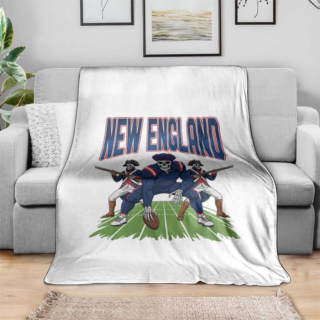 NE Gothic Skeleton Throw Blanket Football Lover Gift TS12 Print Your Wear