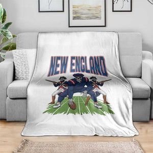 NE Gothic Skeleton Throw Blanket Football Lover Gift TS12 Print Your Wear