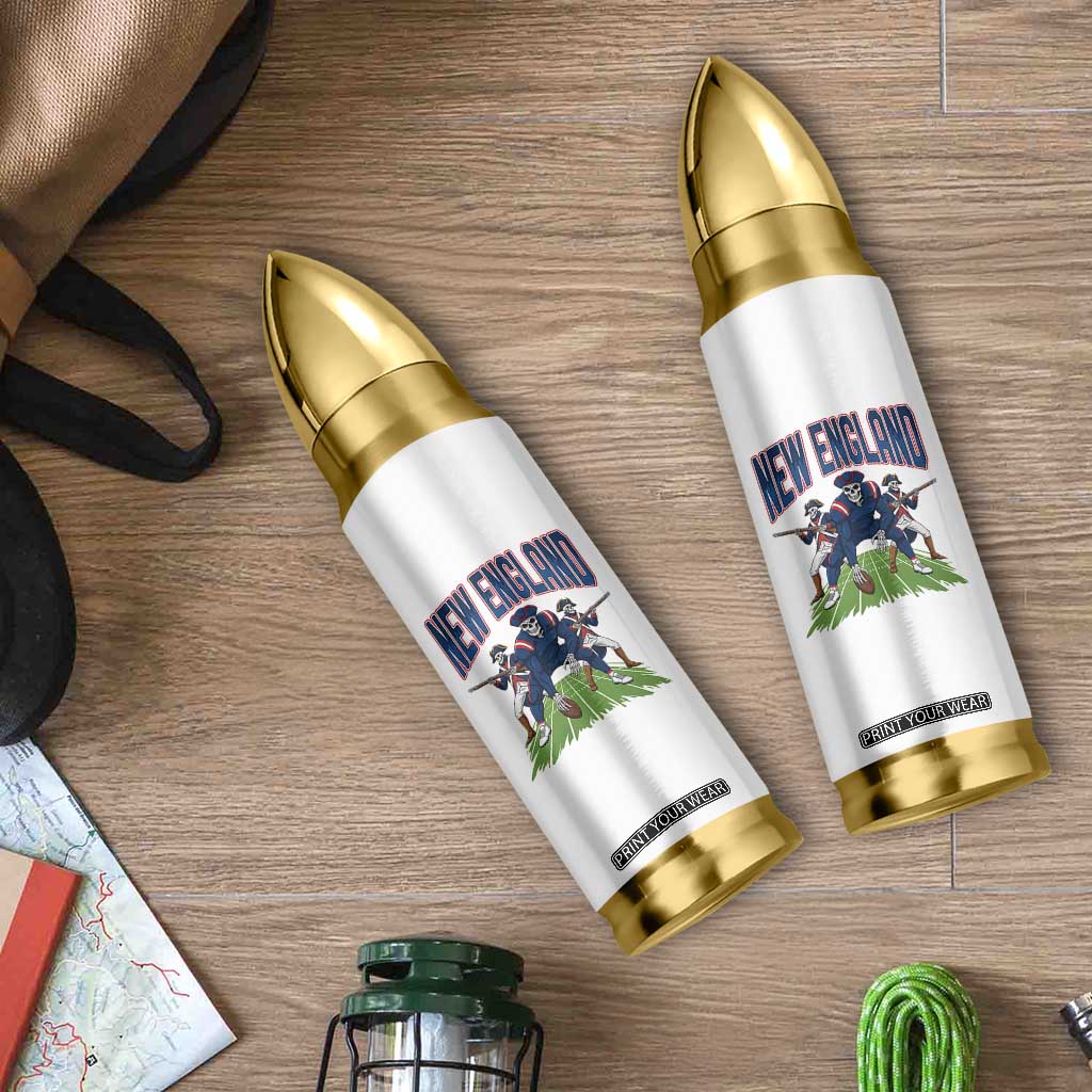 NE Gothic Skeleton Bullet Tumbler Football Lover Gift TS12 Print Your Wear