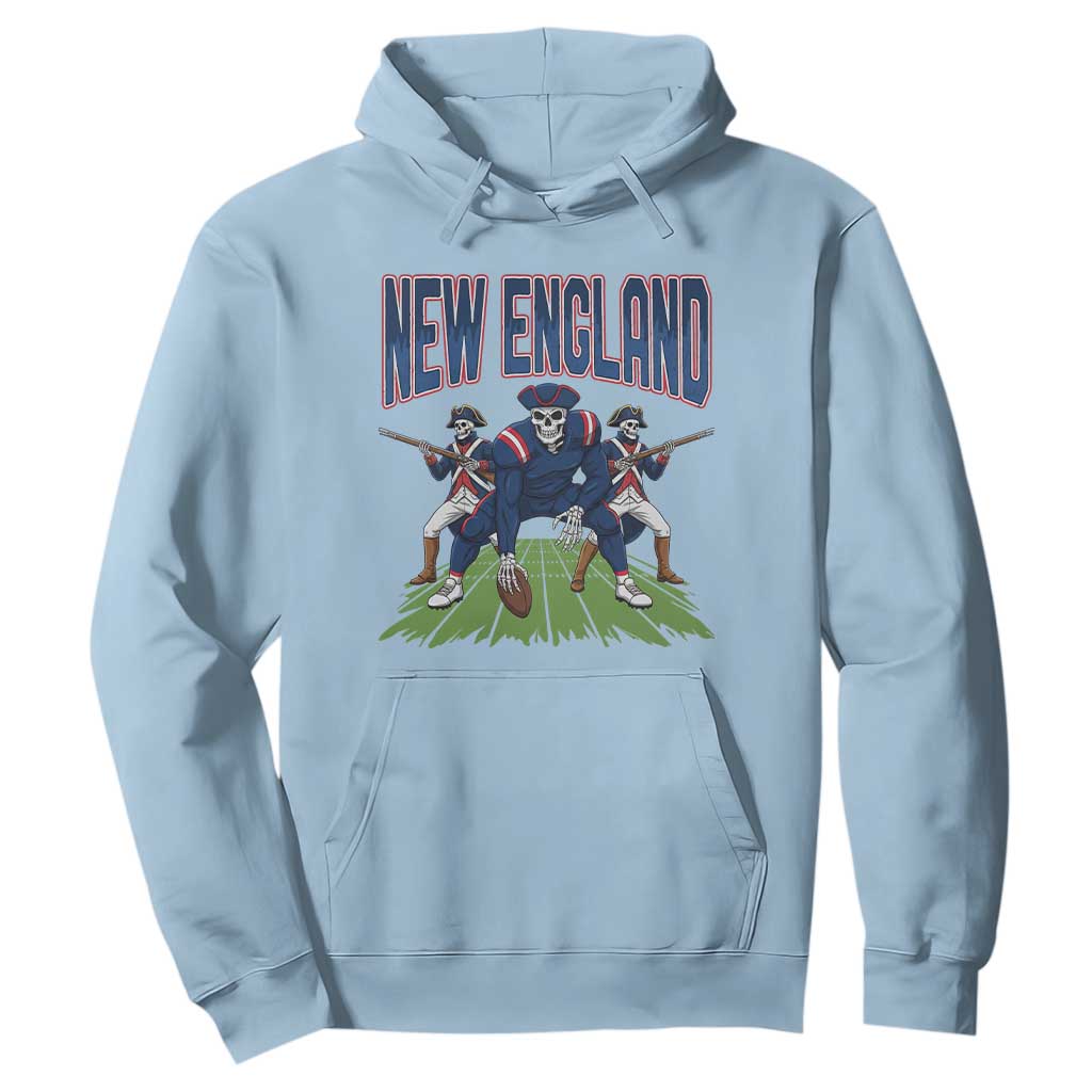 NE Gothic Skeleton Hoodie Football Lover Gift TS12 Light Blue Print Your Wear