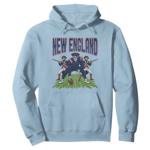 NE Gothic Skeleton Hoodie Football Lover Gift TS12 Light Blue Print Your Wear