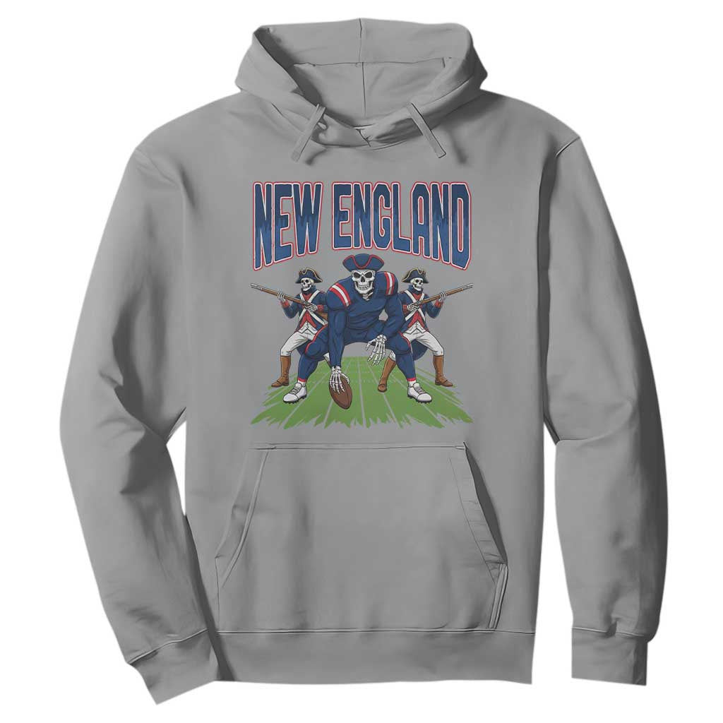 NE Gothic Skeleton Hoodie Football Lover Gift TS12 Sport Gray Print Your Wear