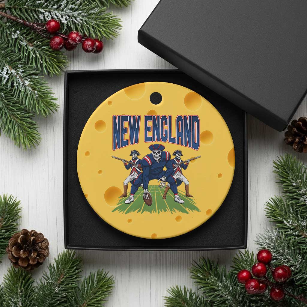 NE Gothic Skeleton Ceramic Ornament Football Lover Gift TS12 1pc Yellow Cheese Print Your Wear