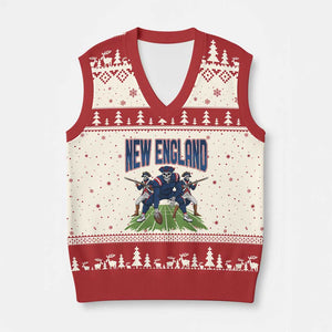 NE Gothic Skeleton V-Neck Knit Sweater Vest Football Lover Gift TS12 Beige Red Print Your Wear
