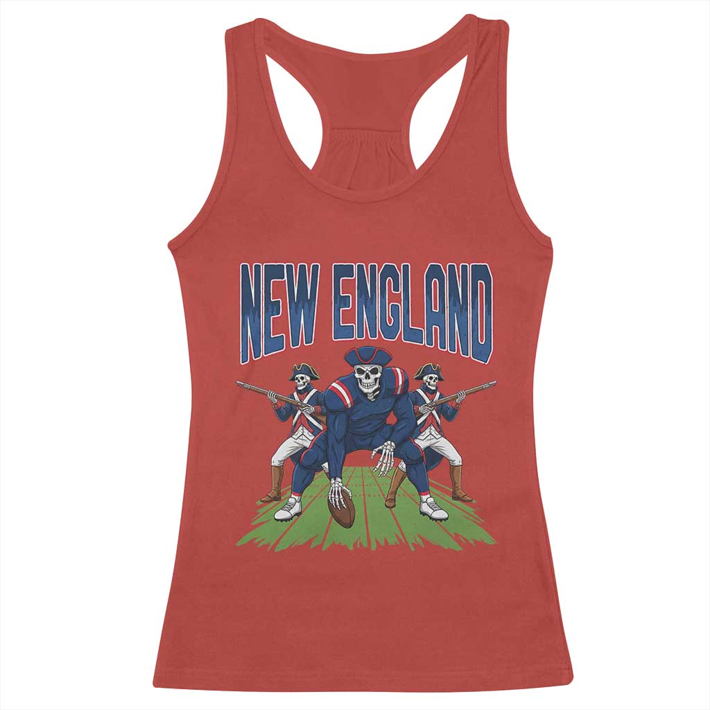 NE Gothic Skeleton Racerback Tank Top Football Lover Gift TS12 Red Print Your Wear