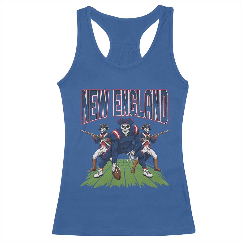 NE Gothic Skeleton Racerback Tank Top Football Lover Gift TS12 Royal Blue Print Your Wear