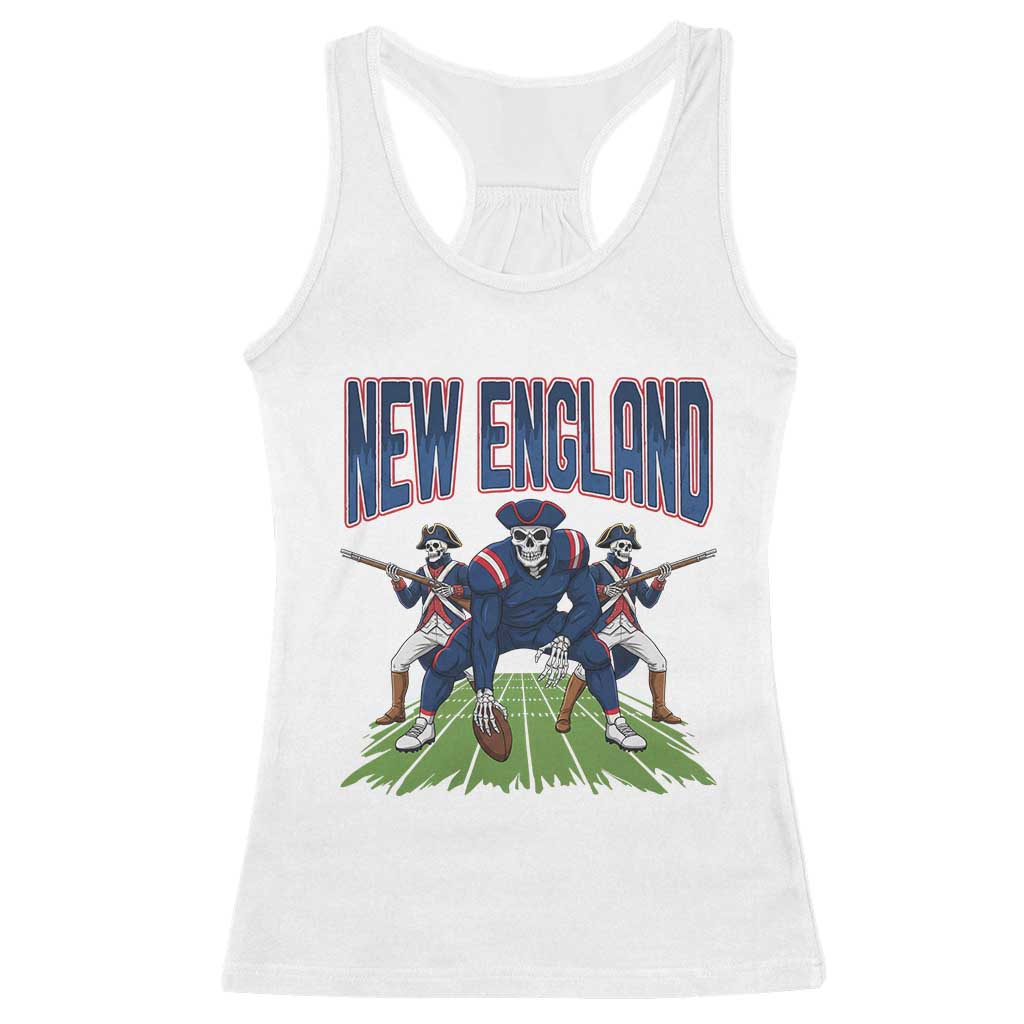 NE Gothic Skeleton Racerback Tank Top Football Lover Gift TS12 White Print Your Wear