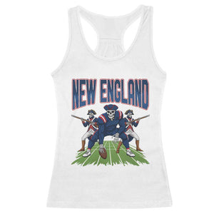NE Gothic Skeleton Racerback Tank Top Football Lover Gift TS12 White Print Your Wear