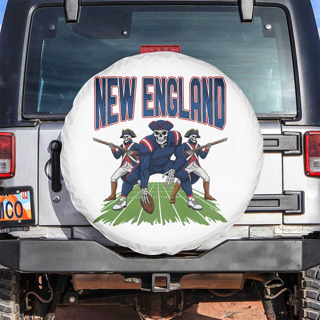 NE Gothic Skeleton Spare Tire Cover Football Lover Gift TS12 No hole White Print Your Wear
