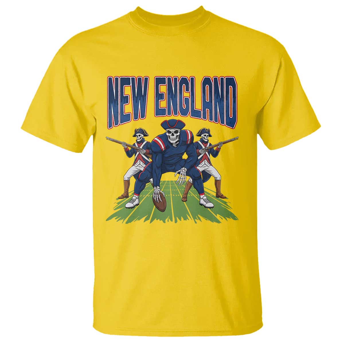 NE Gothic Skeleton T Shirt Football Lover Gift TS12 Daisy Print Your Wear