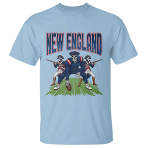 NE Gothic Skeleton T Shirt Football Lover Gift TS12 Light Blue Print Your Wear