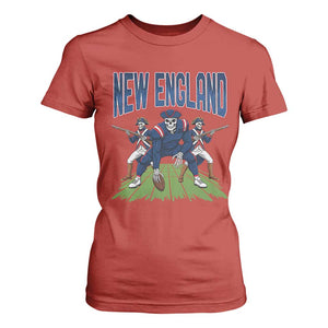 NE Gothic Skeleton T Shirt For Women Football Lover Gift TS12 Red Print Your Wear