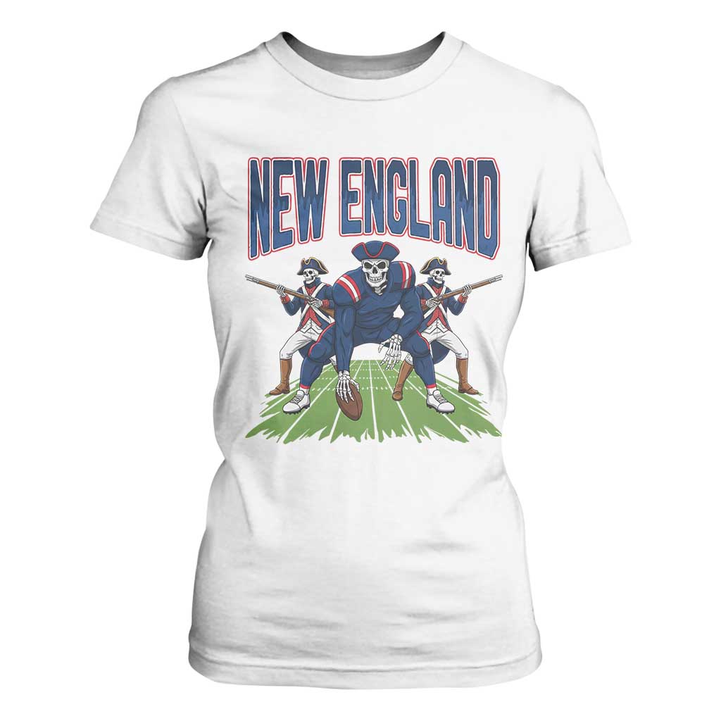 NE Gothic Skeleton T Shirt For Women Football Lover Gift TS12 White Print Your Wear