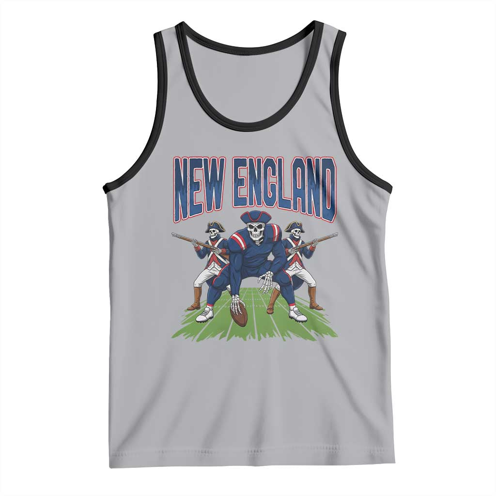NE Gothic Skeleton Tank Top Football Lover Gift TS12 Athletic Heather Black Print Your Wear