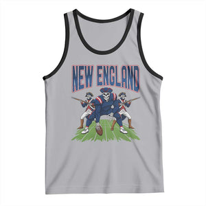 NE Gothic Skeleton Tank Top Football Lover Gift TS12 Athletic Heather Black Print Your Wear