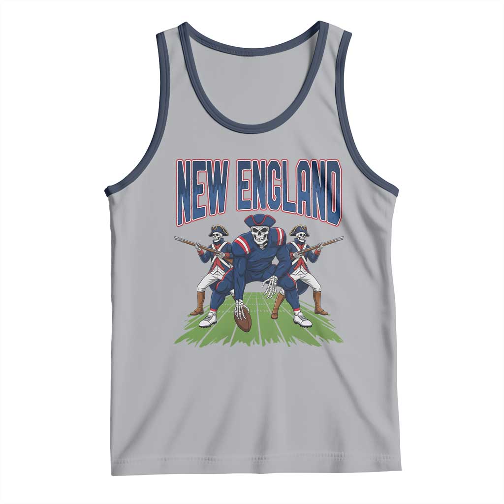 NE Gothic Skeleton Tank Top Football Lover Gift TS12 Athletic Heather Navy Print Your Wear