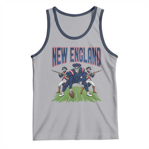NE Gothic Skeleton Tank Top Football Lover Gift TS12 Athletic Heather Navy Print Your Wear
