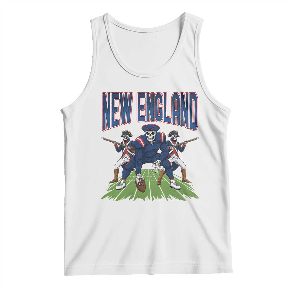 NE Gothic Skeleton Tank Top Football Lover Gift TS12 White Print Your Wear