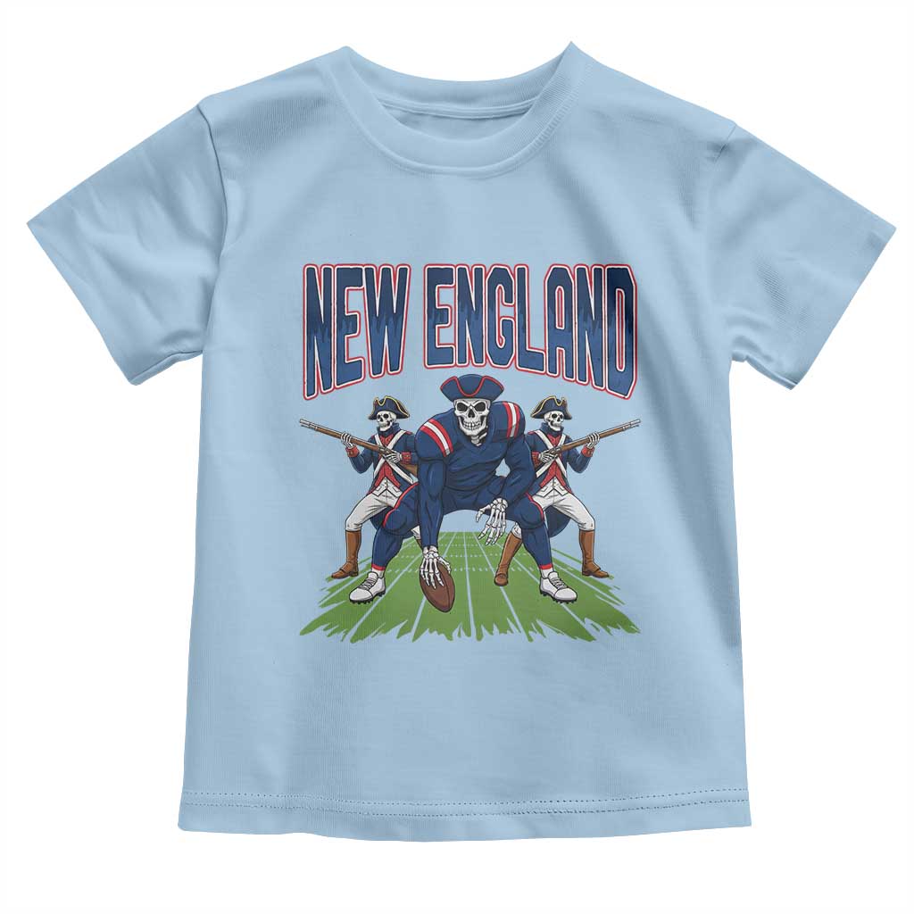 NE Gothic Skeleton Toddler T Shirt Football Lover Gift TS12 Light Blue Print Your Wear