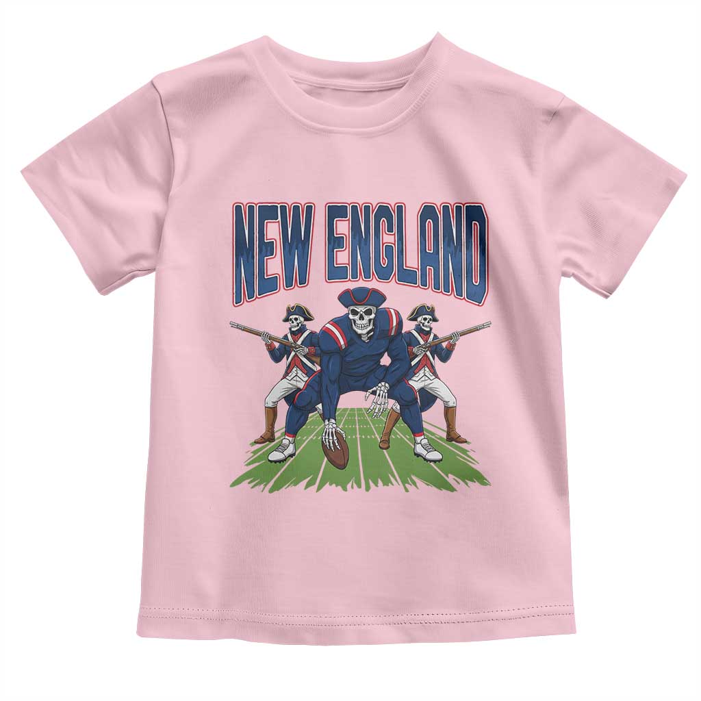 NE Gothic Skeleton Toddler T Shirt Football Lover Gift TS12 Light Pink Print Your Wear