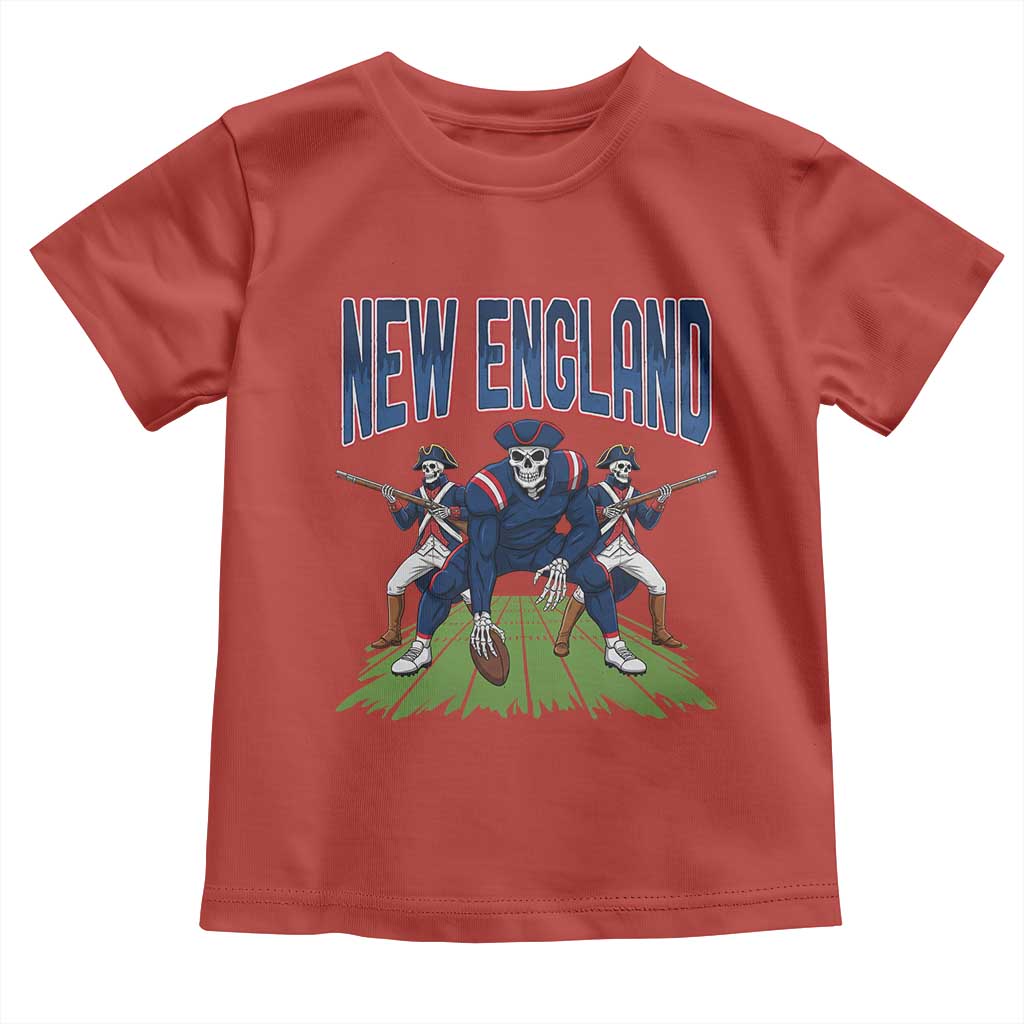 NE Gothic Skeleton Toddler T Shirt Football Lover Gift TS12 Red Print Your Wear