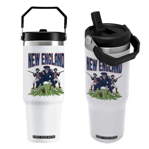NE Gothic Skeleton Flip Straw Tumbler Football Lover Gift TS12 One Size: 30 oz White Print Your Wear