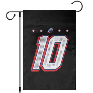 Football Quarterback Number 10 Garden Flag Sport Lover Gift For NEF TS12 Black Print Your Wear