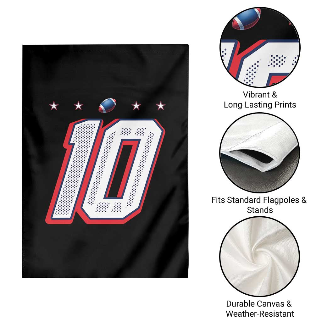 Football Quarterback Number 10 Garden Flag Sport Lover Gift For NEF TS12 Print Your Wear