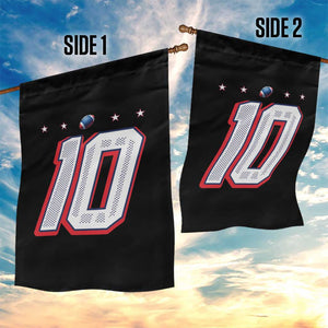 Football Quarterback Number 10 Garden Flag Sport Lover Gift For NEF TS12 Print Your Wear