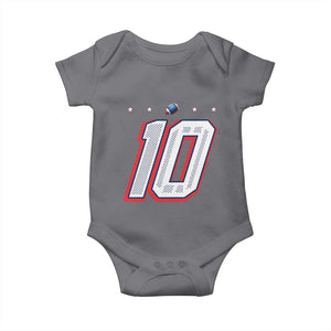 Football Quarterback Number 10 Baby Onesie Sport Lover Gift For NEF TS12 Charcoal Print Your Wear