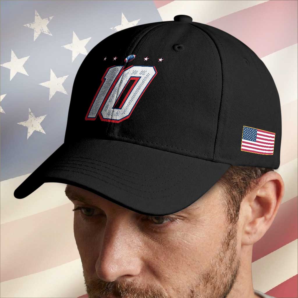 Football Quarterback Number 10 Baseball Cap Sport Lover Gift For NEF TS12 Print Your Wear