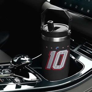 Football Quarterback Number 10 Flip Straw Tumbler Sport Lover Gift For NEF TS12 Print Your Wear