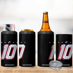 Football Quarterback Number 10 4 in 1 Can Cooler Tumbler Sport Lover Gift For NEF TS12 Print Your Wear