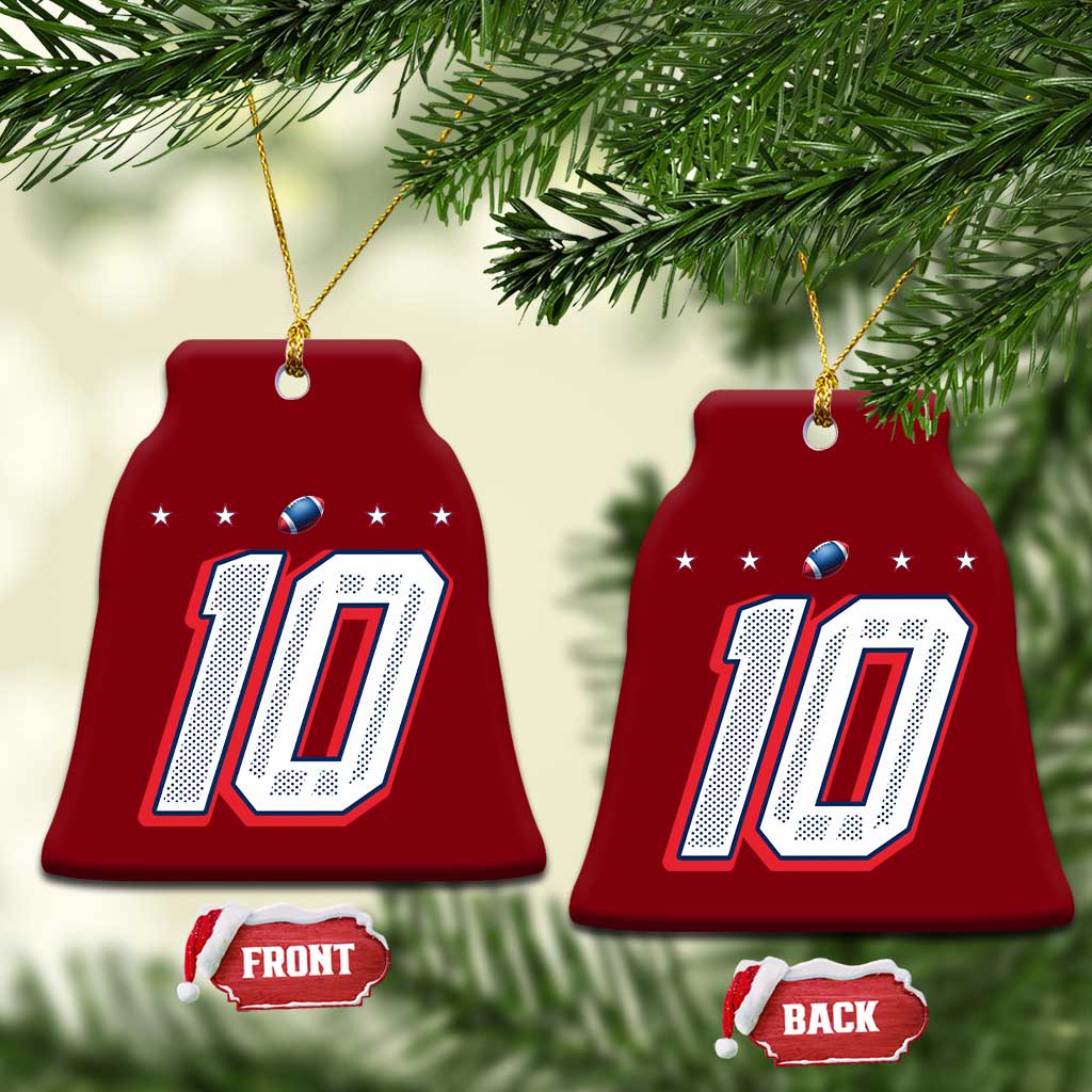 Football Quarterback Number 10 Ceramic Ornament Sport Lover Gift For NEF TS12 Print Your Wear