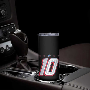 Football Quarterback Number 10 Skinny Tumbler Sport Lover Gift For NEF TS12 Print Your Wear