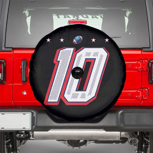 Football Quarterback Number 10 Spare Tire Cover Sport Lover Gift For NEF TS12 Black Print Your Wear