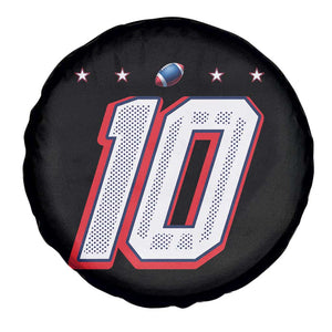 Football Quarterback Number 10 Spare Tire Cover Sport Lover Gift For NEF TS12 Print Your Wear