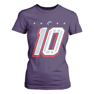 Football Quarterback Number 10 T Shirt For Women Sport Lover Gift For NEF TS12 Purple Print Your Wear