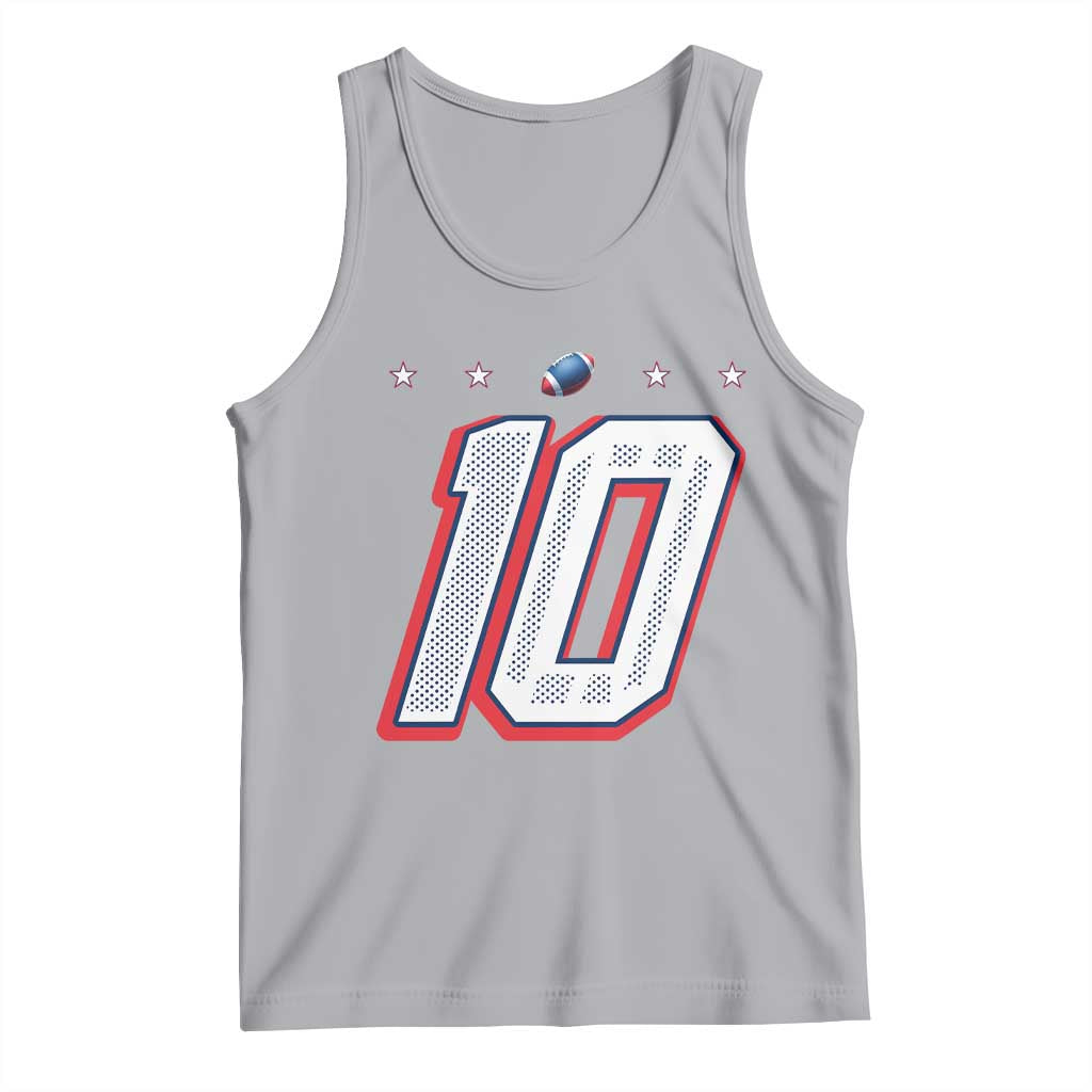 Football Quarterback Number 10 Tank Top Sport Lover Gift For NEF TS12 Athletic Heather Print Your Wear