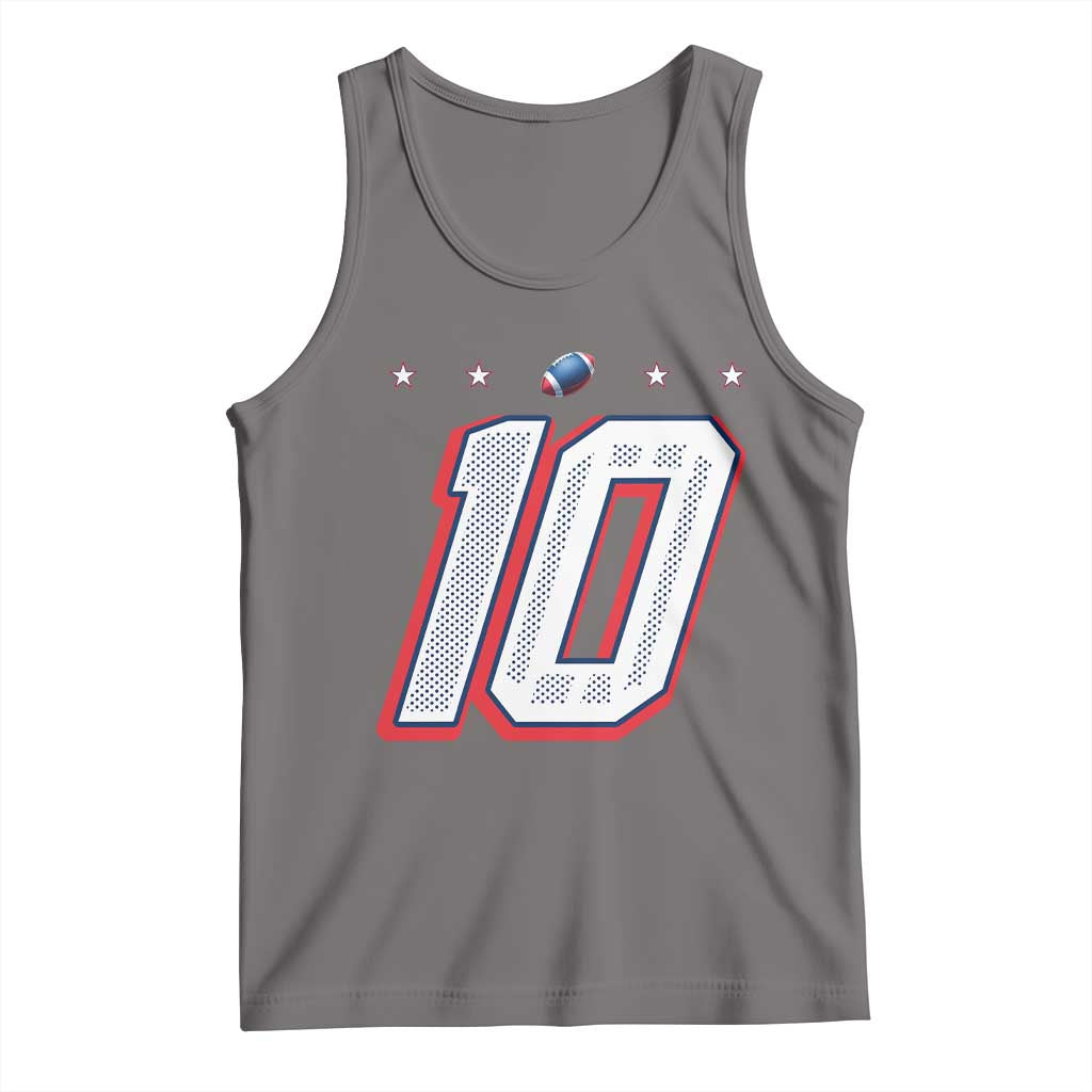 Football Quarterback Number 10 Tank Top Sport Lover Gift For NEF TS12 Deep Heather Print Your Wear