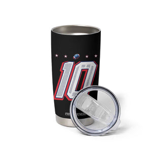 Football Quarterback Number 10 Tumbler Cup Sport Lover Gift For NEF TS12 Print Your Wear