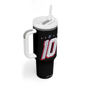 Football Quarterback Number 10 Tumbler With Handle Sport Lover Gift For NEF TS12 Print Your Wear