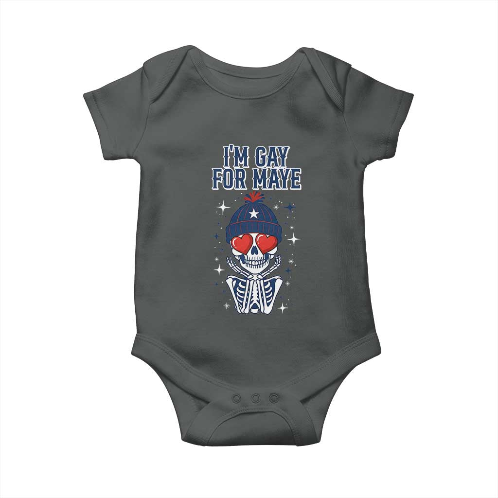 I Am Gay For Maye Baby Onesie Funny QB Football Fan Gift TS12 Dark Heather Print Your Wear