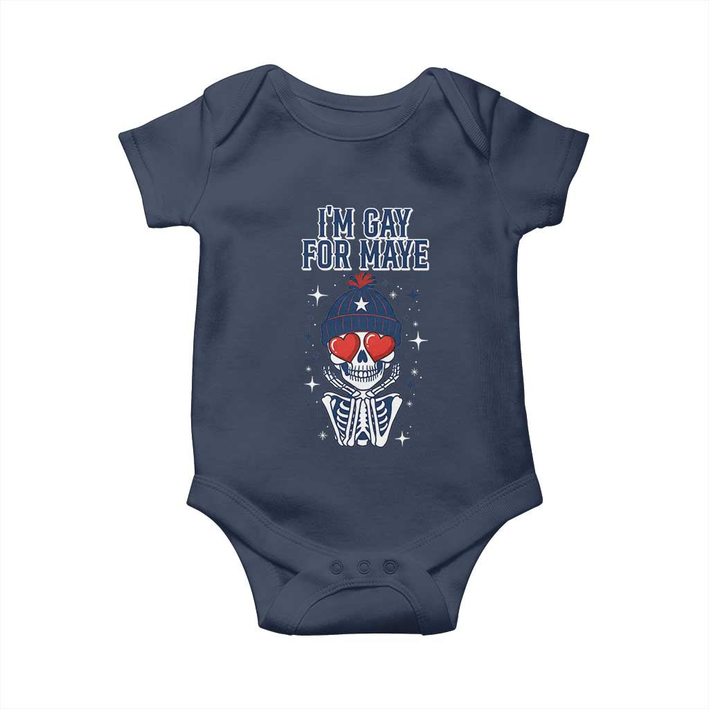 I Am Gay For Maye Baby Onesie Funny QB Football Fan Gift TS12 Navy Print Your Wear