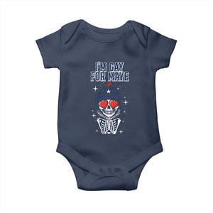I Am Gay For Maye Baby Onesie Funny QB Football Fan Gift TS12 Navy Print Your Wear